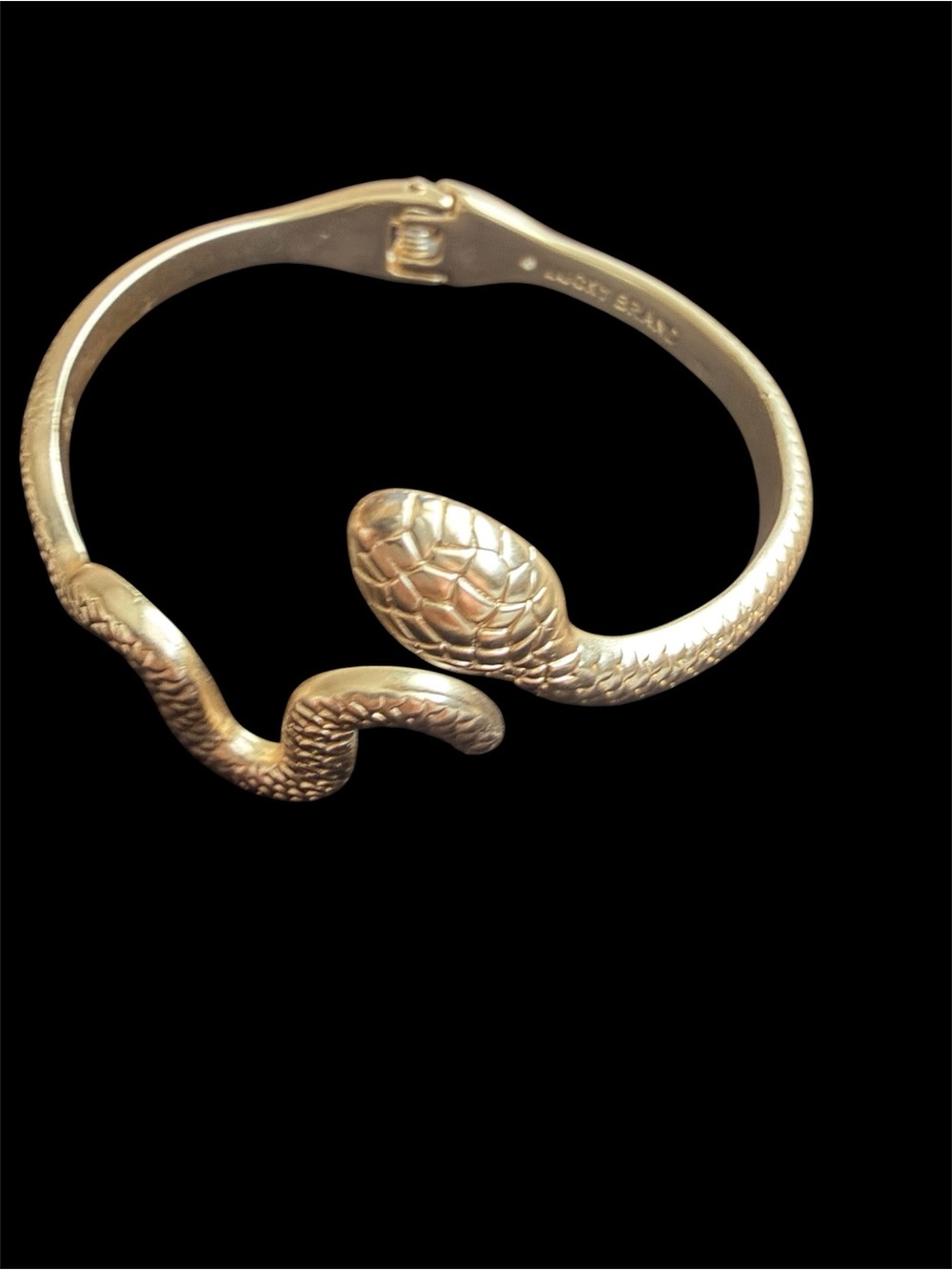 Lucky Brand Gold-Tone Snake Hinged Bangle Bracelet